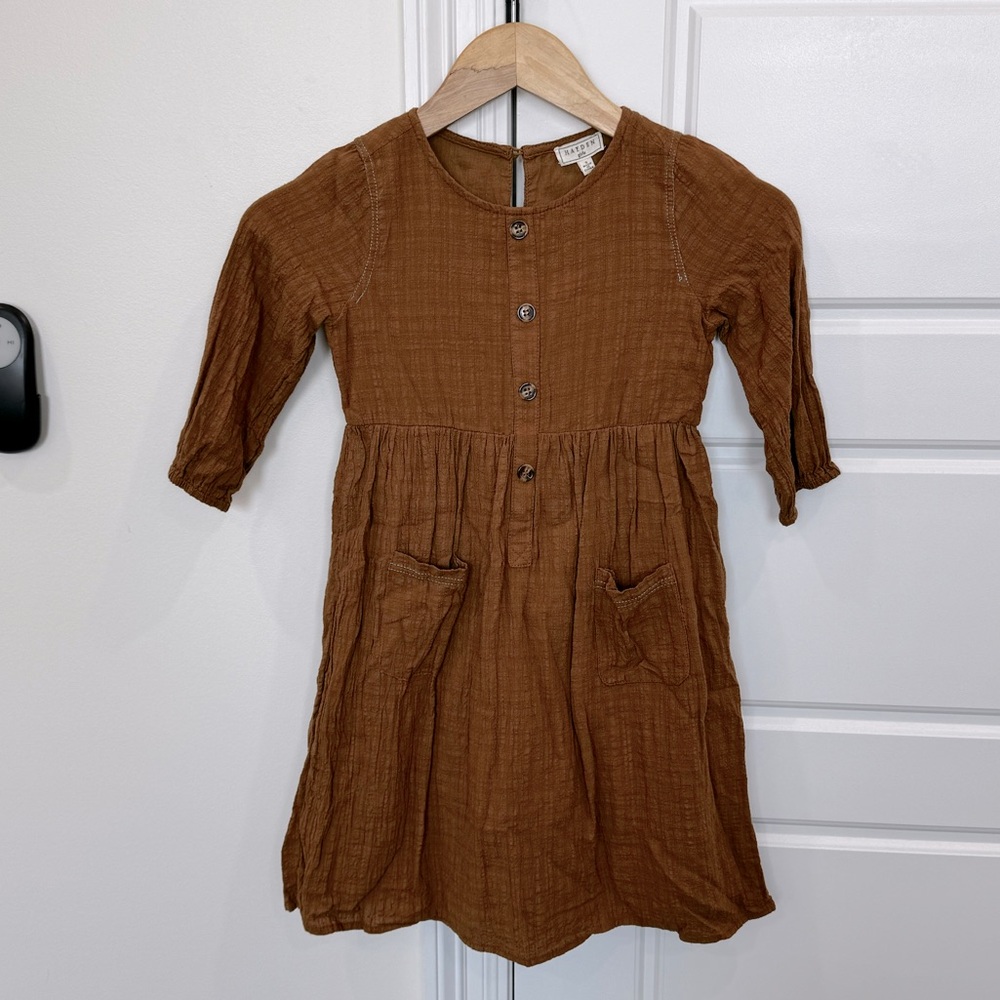 Hayden Girls Boutique Textured Fall Autumn Dress Crinkle Chic, Small
